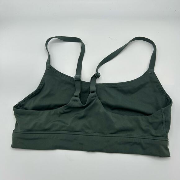 Aerie OFFLINE The Hugger Crackle Sports Bra Medium Green Racerback Active - Picture 4 of 11